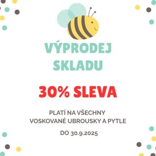 🔥 Výprodej skladu - 30% na voskované ubrousky a pytle! Loučím se s jednou kapitolou, abych mohla otevřít novou... Proto...